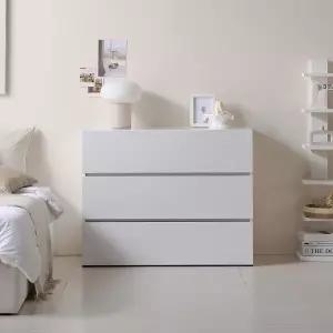 [유니콘]하나 3단 서랍장 1000 수납장 와이드서랍장 드레스룸 옷수납 거실수납장 거실장