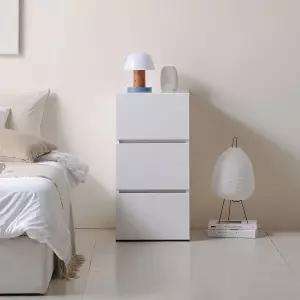 [유니콘]하나 3단 서랍장 400 틈새장 협탁 보조장 코너장 복도 베란다 주방 거실 수납장 드레스룸 옷수납