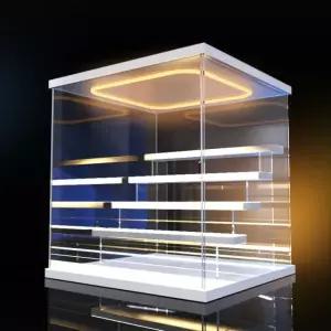 프리미엄 아크릴 진열대 전시함 쇼케이스 계단식 케이스 피규어약18개수납