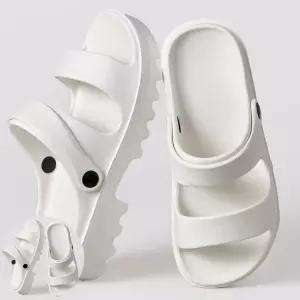 여름슬리퍼 여성 두줄 뮬 EVA 샌들 스트랩 겸용 여름 슬리퍼