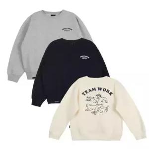 [매장정품} grooverhyme 유니) CP기모쭈리 - 팀웍 러닝 맨투맨 (세미오버핏) (3COLOR)