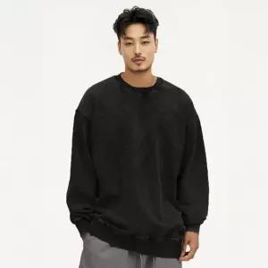 100365 오버핏맨투맨 커플 남자 여자 빈티지 워싱 무지 긴팔