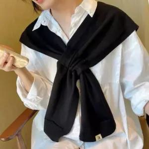 SiaM 연출 페이크 봄가을 베이직 스타일 댄디 숄가디건 FWBCAB3320