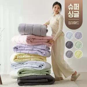 부드러운 사계절 도톰 침대 매트리스 고정밴드 누빔 이불 패드 슈퍼싱글 SS