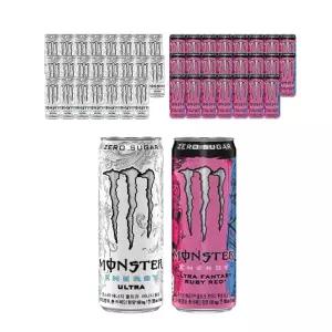 몬스터 에너지 울트라, 355ml, 24개 + 판타지 루비레드, 355ml, 24개