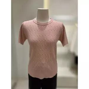 [SOUP](의정부점) 꽈배기 라운드넥 반팔 니트 (SC3SK30)