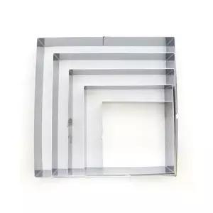 6cm 사각 (24cmx6cm) 4호 무스틀 사각 무스링 높은