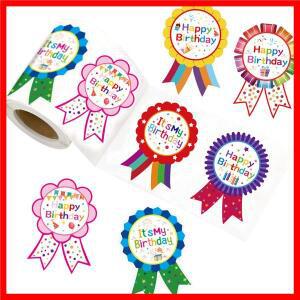 180개 생일 배지 롤 스티커 스크랩북, 선물 포장, 플래너용 다채로운 리본 스타일 접착 라벨