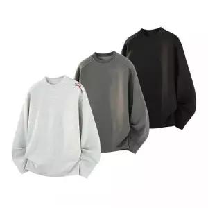 쉬헐크 빨강 남자 빈티지 기모 라운드 자수 부클 맨투맨 한정 티 긴팔티 로고 톱 벌집 KKE1