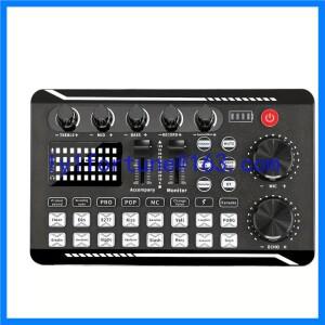 영어 버전 F998 사운드 카드 장치 휴대폰 컴퓨터 겸용 콘덴서 마이크 홀더 라이브 믹서