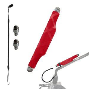 WAITREE 터치펜 오토바이용 금속 플레이트 포함 분실 방지 스트랩 교환용 펜촉 2개 하이프로텍션 시트 스마트폰 스타일러스 펜 그로브 그대로 조작 가능 바이크 홀더 대응 강력한 자석으로 단단히 고정 바이크용