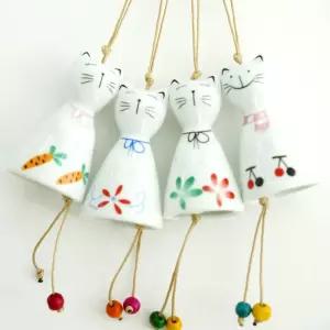 선물 풍경 도자기 집들이 G 도어벨 개업 고양이 현관종 문벨 문종 풍경종