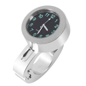 올 트러스트 자전거 오토바이 시계 방수 야광 22mm 핸들 대응 투어링 사이클링 통학 통근 실버