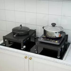 가정용 인덕션 가스레인지 방풍 다이 덮게 주방 원룸 원형 이동식 휴대용 선반 스텐