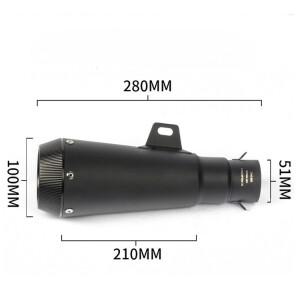 51mm 범용 오토바이 배기 파이프 sc 모토 개조 CNC 머플러 GP-프로젝트 CBR650R Z800 닌자400 R6 호환
