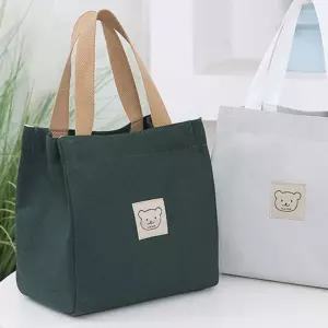 여자 캔버스 에코 백 시장 마트 미니 토트 가방 코디 TEU8+8Xsl