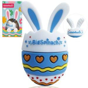 빅스피나치 이스터 에그 베이비 티더, (블루) 부활절 소녀용 아기 아기용 토끼 감각 완화용 실리콘 장난감, 선물, 통증 및 소년 이빨 장난감