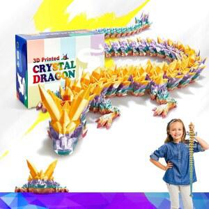 부활절 바구니 필수품 대형 3D 드래곤 30인치 피규어 6+를 어린이 장난감, 및 관절 프린팅 위한 장식 어두운 방 선물, 책상 u2013 판타지