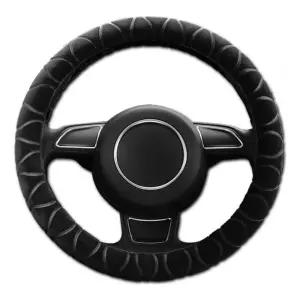 [이지커머스]키밍 겨울 극세사 웨이브 핸들커버 보온 털커버 자동차핸들커버 자동차 핸들 커버