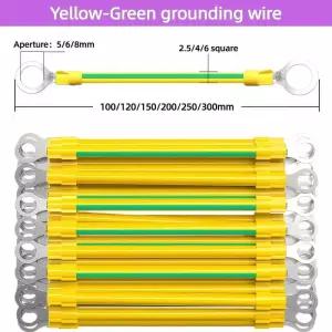 접지선 10피스 세트 태양광 옐로우-그린 구리 패널 수납장 점퍼 브리지