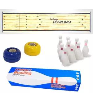 미니 볼링 게임 보드판 핀6개 스톤2개 세트