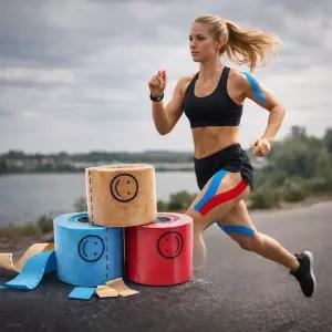 티에스 스마일 키네시오테이프 5cmx5m 1롤 베이지 블루 레드