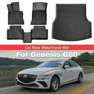 2024년형 제네시스 G80 트렁크 매트 내구성 TPE 자동차 내부 보호 모든 날씨 카고 라이너 패드 포함 차량