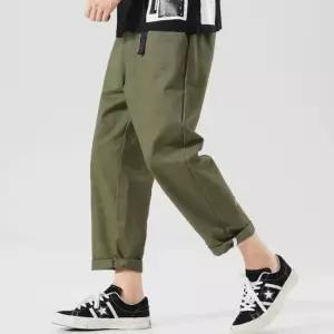 활용도높은 크롭한 기장 와이드핏 남성 여름 밴딩팬츠 HcK8+1Hye