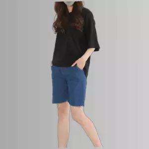 스마트폰 주머니 밑트임 청5부반바지