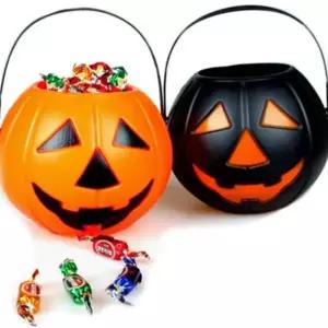 중형 할로윈 바구니 할로윈파티 오렌지 블랙 호박 파티 소품 사탕 축제 중