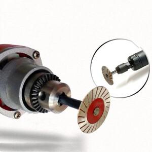 미니 다이아몬드 톱날 디스크 40mm 나사형 석재 절단 세라믹 타일 화강암 대리석 레터링 조각 연마 공구용