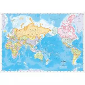 행정 코팅 인테리어 월드맵포스터 어린이 액자 소품 세계지도 대형 [f89785C]