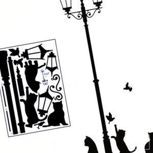 [2개구성] 포인트 고양이 벽지 스티커 월페이퍼 IPWB07ED6