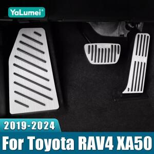 Toyota RAV4 XA50 Hybrid 2019 2020 자동차 가속기 가스 브레이크 페달 발판 커버 미끄럼 방지 패드