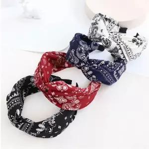 캐주얼 여자 터번 머리띠 X2개 포인트 패션 헤어밴드 jhD6+5fdl