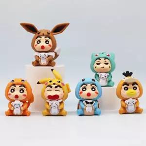  짱구피규어 6종 짱구피카츄 흰둥이 피규어세트 