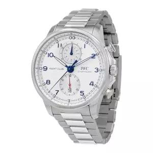 IWC 포르투기저 요트 클럽 크로노그래프 자동 은색 다이얼 남성 시계 SSPHHWJG 968859