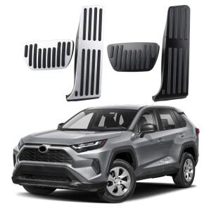 토요타 RAV4 4 XA50 2019 - 2024 페달 가스 브레이크 커버 논슬립 패드 LHD 인테리어 액세서리