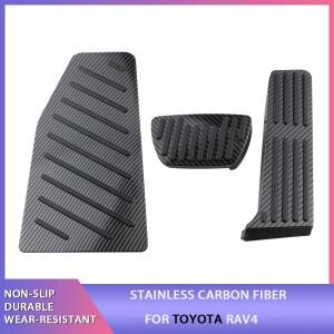 알루미늄 가속 가스 페달 브레이크 비드릴링 커버 발판 패드, 도요타 RAV4 4 XA50 2019-2021 2022 액세서리