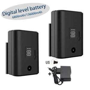 충전 레이저 레벨 리튬 배터리 6800/13600mAh 대용량 디지털 폴리머 배터리(번호 표시  포함)