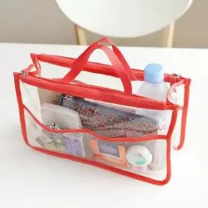 eva 더블 지퍼 방수 투명 파우치 백인백 이너 여성 화장품