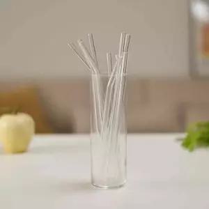 유리빨대 8종 곡선 일자형 세척솔 3개x1세트 유리빨대 제로웨이스트 빨대