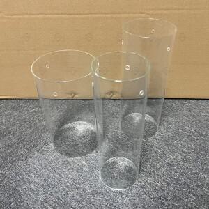 D81012cm 투명 원통형 유리 갓 교체 조명 부품 긴 튜브