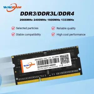 WALRAM 메모리 램 DDR3 DDR3L 8GB 4GB DDR4 16GB 3200MHz 2666MHz 2400MHz 1600MHz Sodimm 노트북용 내장