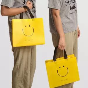 스마일 미니 고급 휴대용 부직포백 소형 선물 답례품 튼튼한쇼핑백