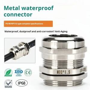 IP68 PG9 M6 M10 케이블 글랜드 (1-14mm 전선용) 스테인리스 스틸 방수 커넥터