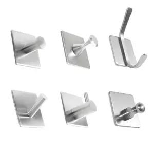 못없이 붙이는 강력부착 스테인리스 사각 모던 벽후크 우리집소싱