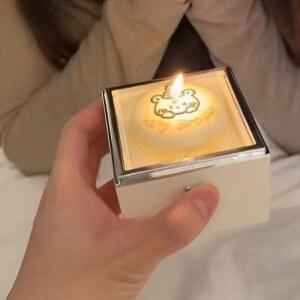 회전반지함 케이크 상자 서프라이즈 파티 케이스 선물 깜짝 흰색 장미 포장