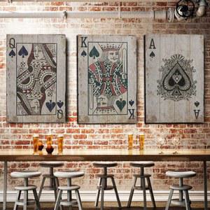 빈티지 홀덤펍 인테리어 카페 레트로 터 액자 디스플레이 포커액자 소품 술집 벽장식