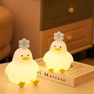 꽃 오리 실리콘 무드등 캐릭터 수유등 아기 취침등 인테리어 조명